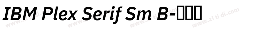 IBM Plex Serif Sm B字体转换